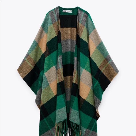 Zara plaid cape - Picture 3 of 15
